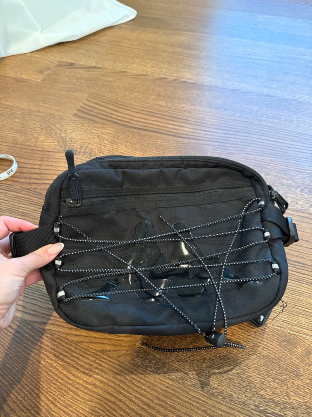 Kappa Black Men’s Bungee Strap Crossbody Belt Bag